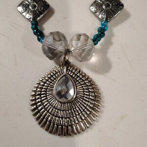 Handmade beaded necklace with pendant